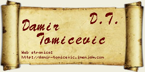 Damir Tomićević vizit kartica